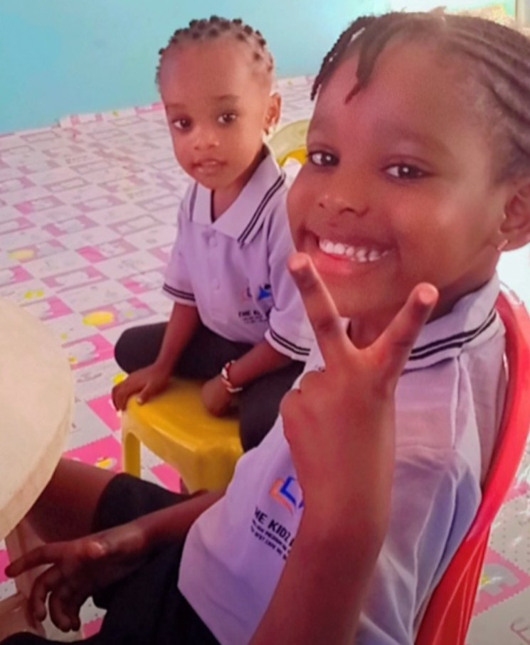 Children in school uniform